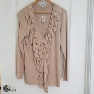 Lightweight Ruffles Sweater Top